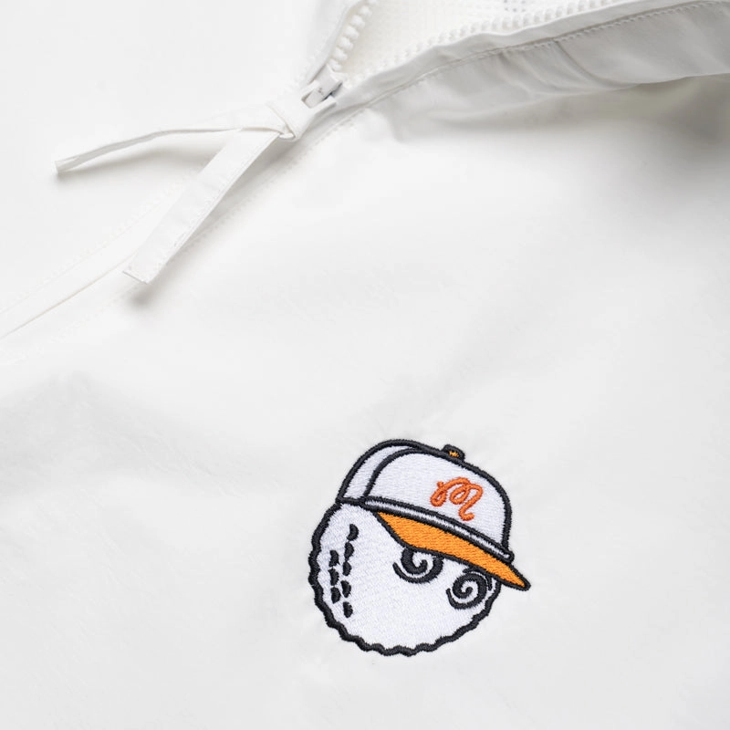 Malbon Golf Evergreen Nylon Windshirt - White Demonstrate