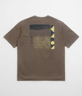 Patagonia Driftways Organic T-Shirt - Marlow Brown baseball event flared silhouette