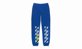 SPLIT LOGO SLIM SWEATPANTS "Blue/Yellow"