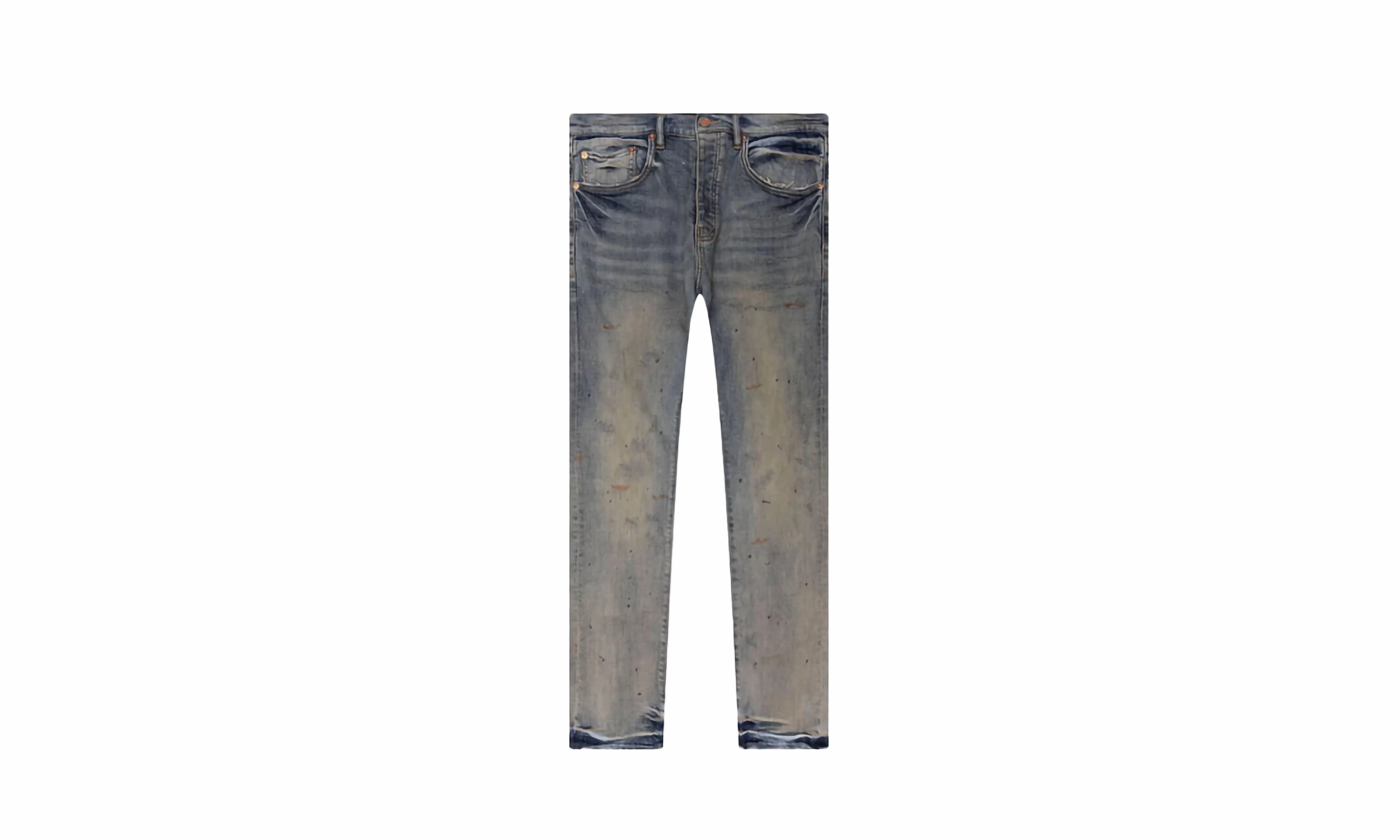 Indigo Oil Repair Slim Straight Jeans "BLUE" Chill Vibes slim fit