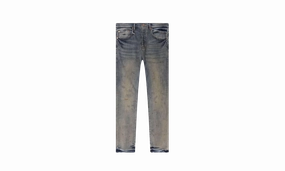 Indigo Oil Repair Slim Straight Jeans "BLUE" Chill Vibes slim fit