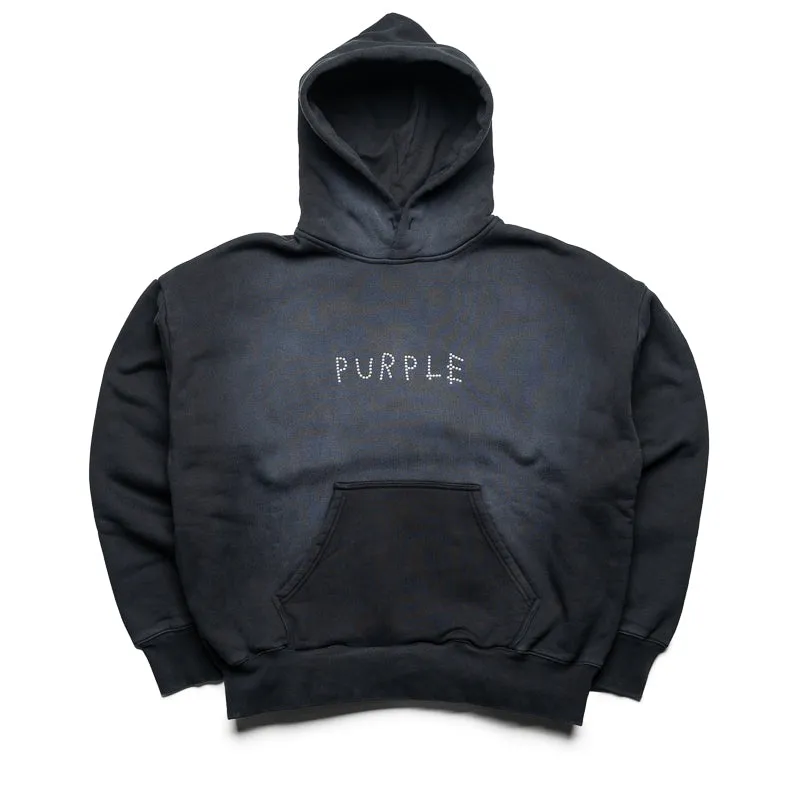 Purple Brand Studded Scratch Hoodie - Black Versatile Apparel