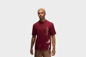 Jordan Men??s Crew Neck T-Shirt (Team Red) AdjustableCuffs Reflective Safety Accents