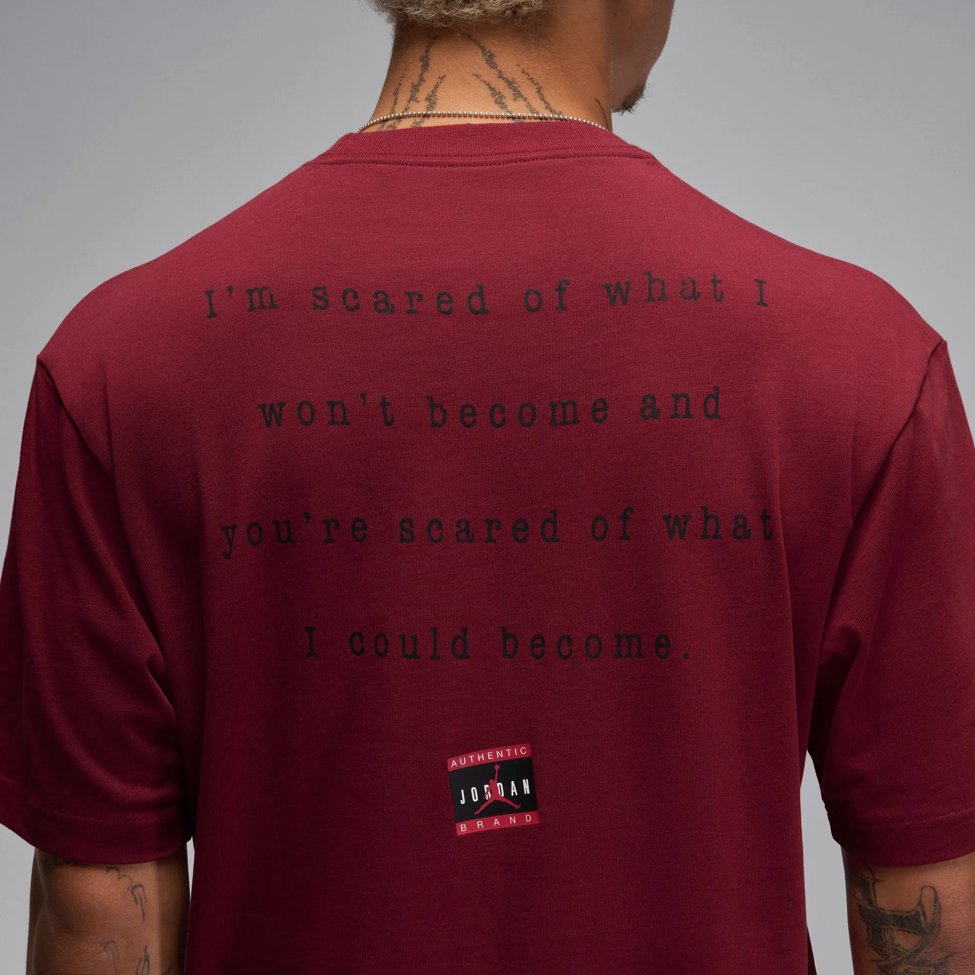 Jordan Men??s Crew Neck T-Shirt (Team Red) AbrasiveReinforcedZones Quick Core