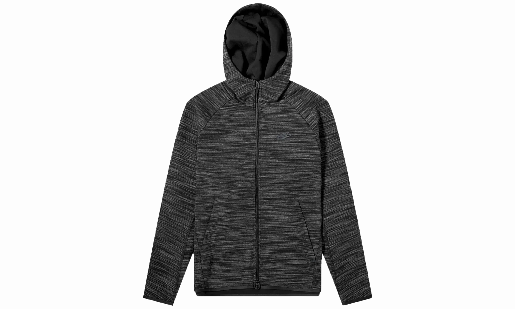 Sportswear Heathered Tech Fleece Full-zip Hoodie "Black / Dark Grey"