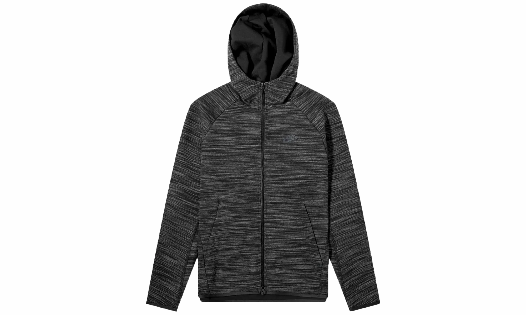 Sportswear Heathered Tech Fleece Full-zip Hoodie "Black / Dark Grey"