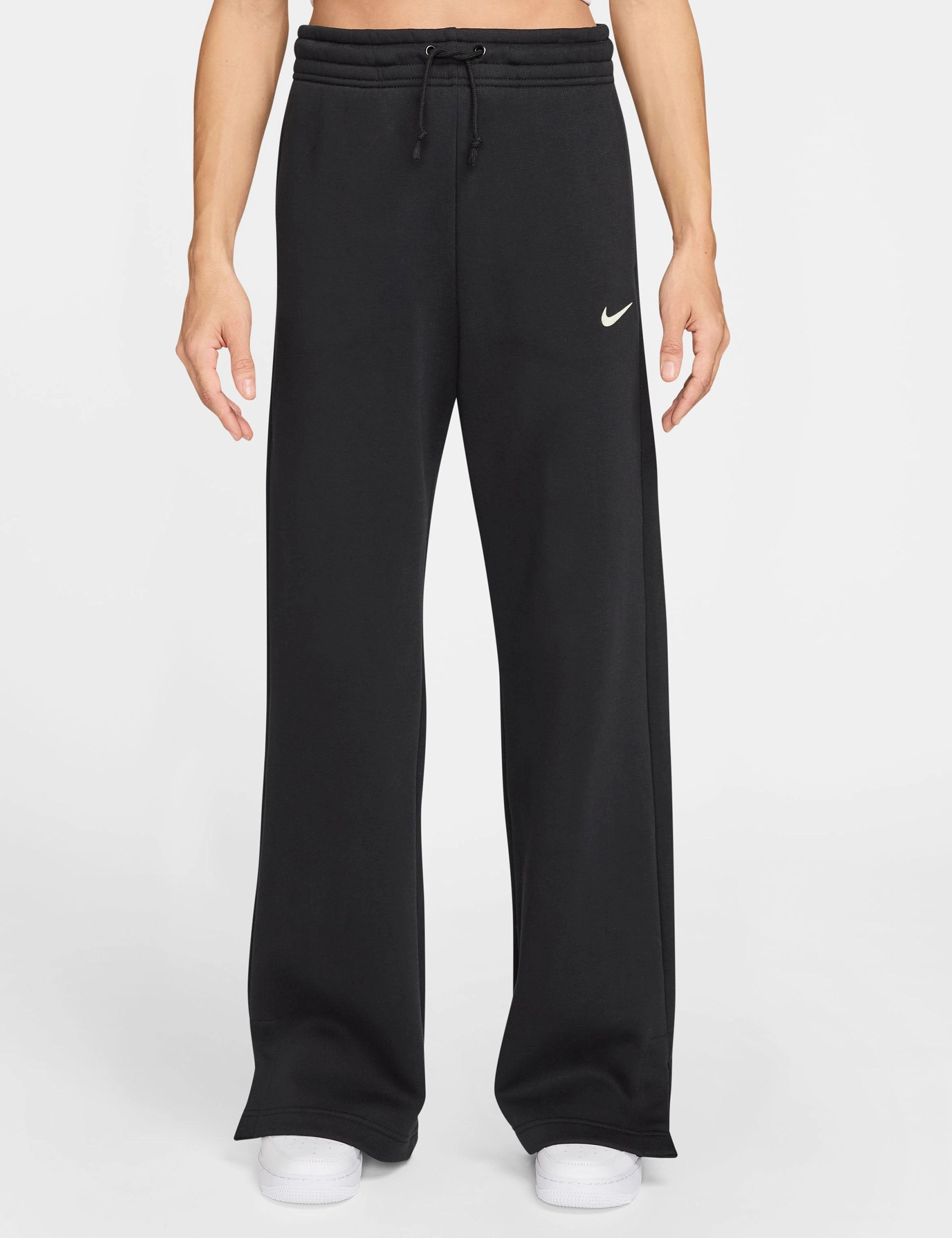 Ergonomic Pattern Cutting Sportswear Phoenix Fleece High Waisted Pants - Black/Sail
