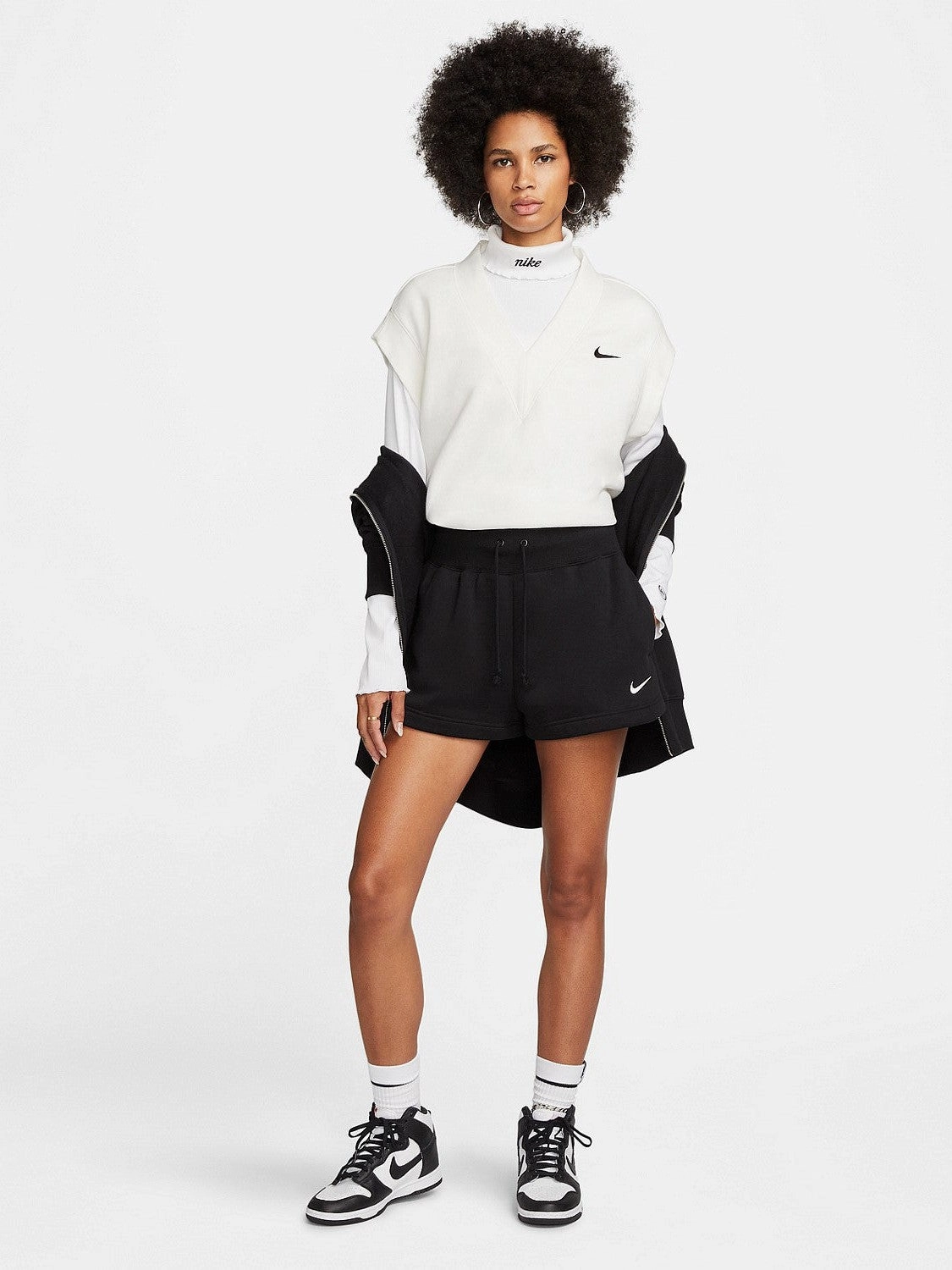 Trendy Fit Solid Color Sportswear Phoenix Fleece High-Waisted Shorts