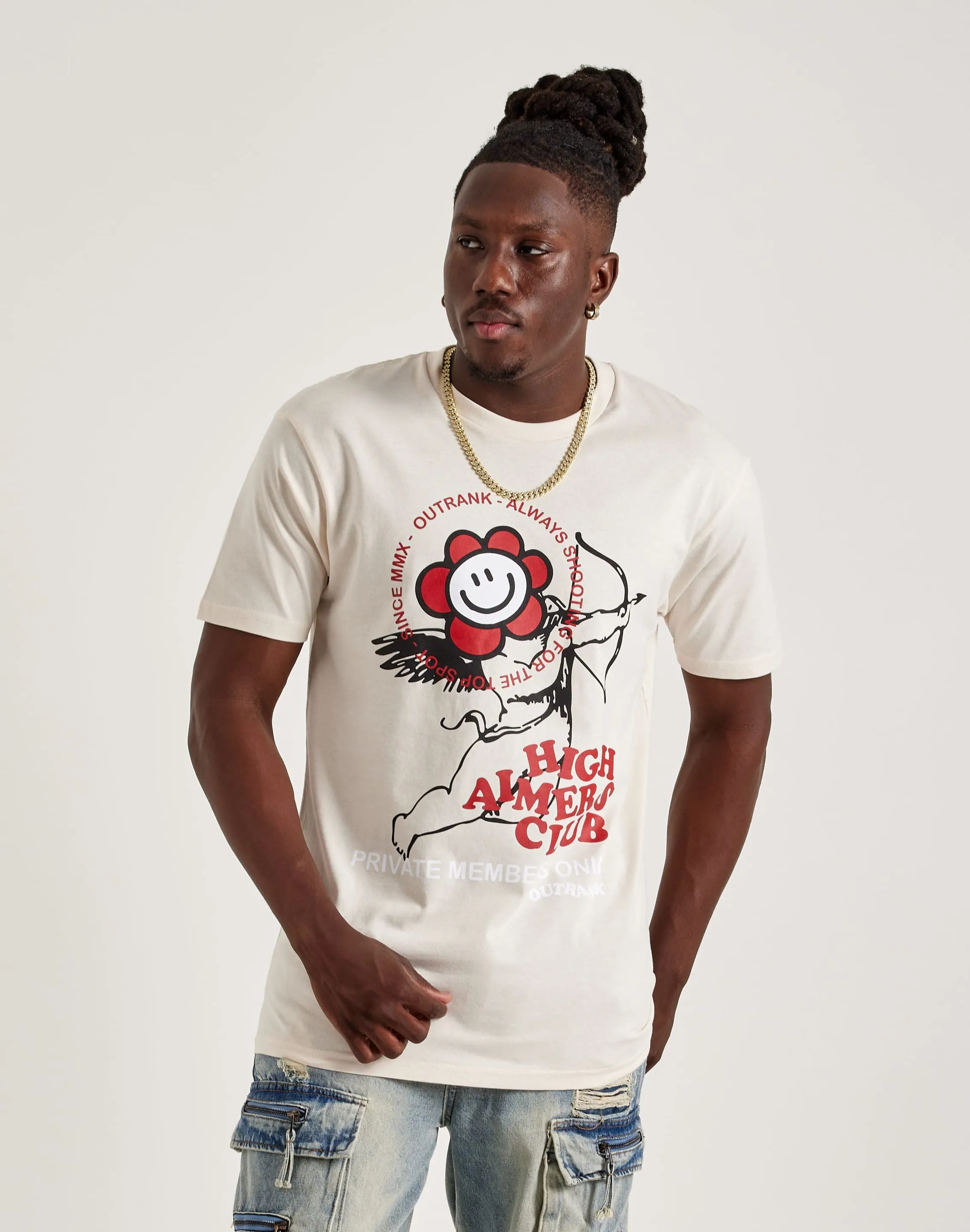 Outrank High Aimers Club Tee Free Mind Red Flash