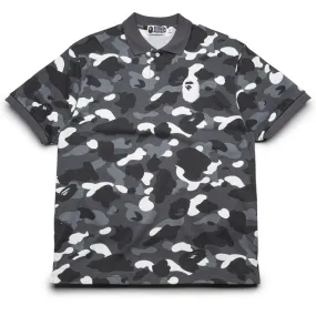 A Bathing Ape City Camo Ape Head Polo - Black Flex Fit Collar