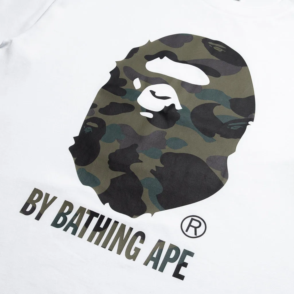 A Bathing Ape 1st Camo By Bathing Ape Tee - White/Green mountain vacation School Uniform