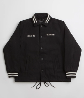 Carhartt Wool Coach Jacket - Black / Wax Casual Outdoor Wear