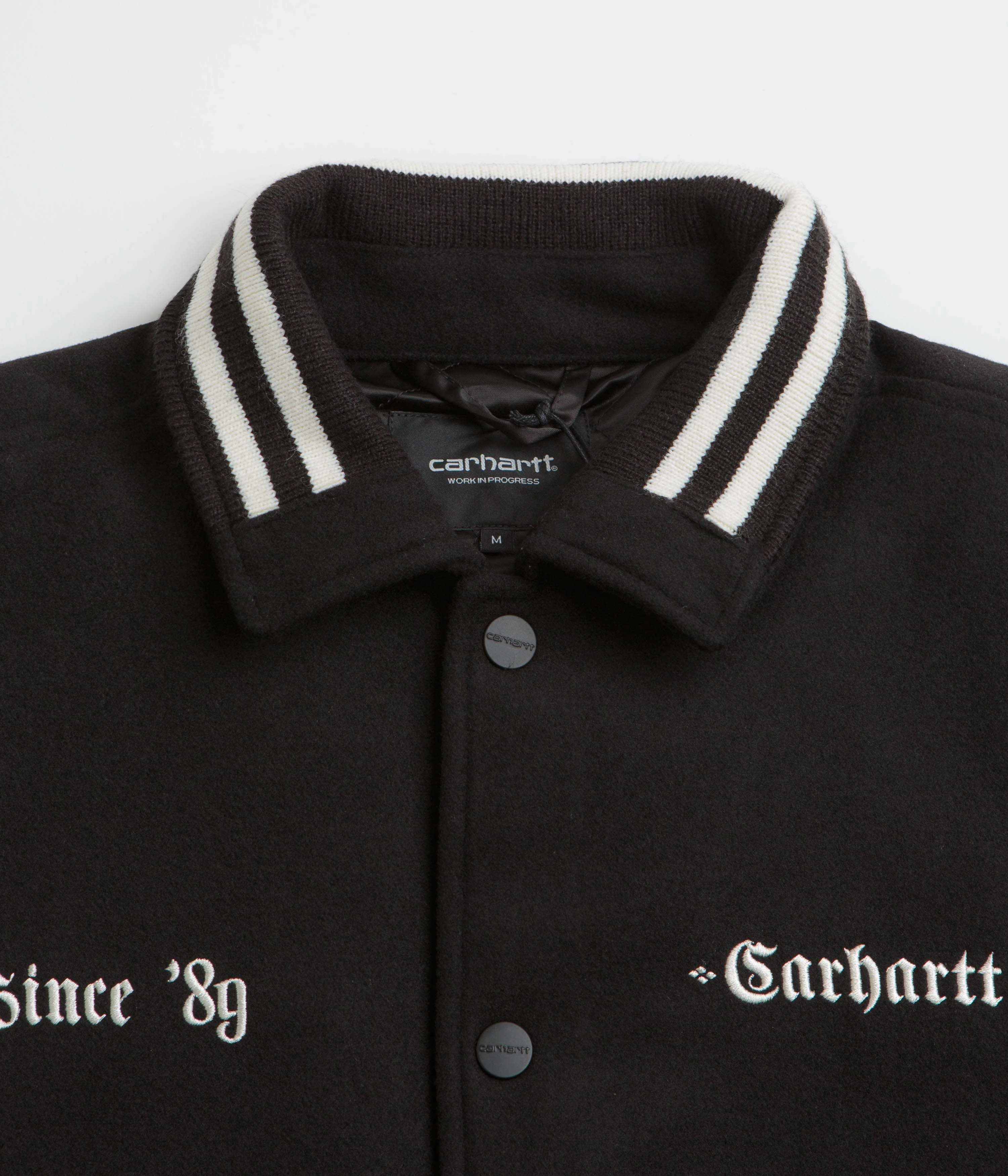 Water Repellent Finish suitable for cultural festivals Carhartt Wool Coach Jacket - Black / Wax