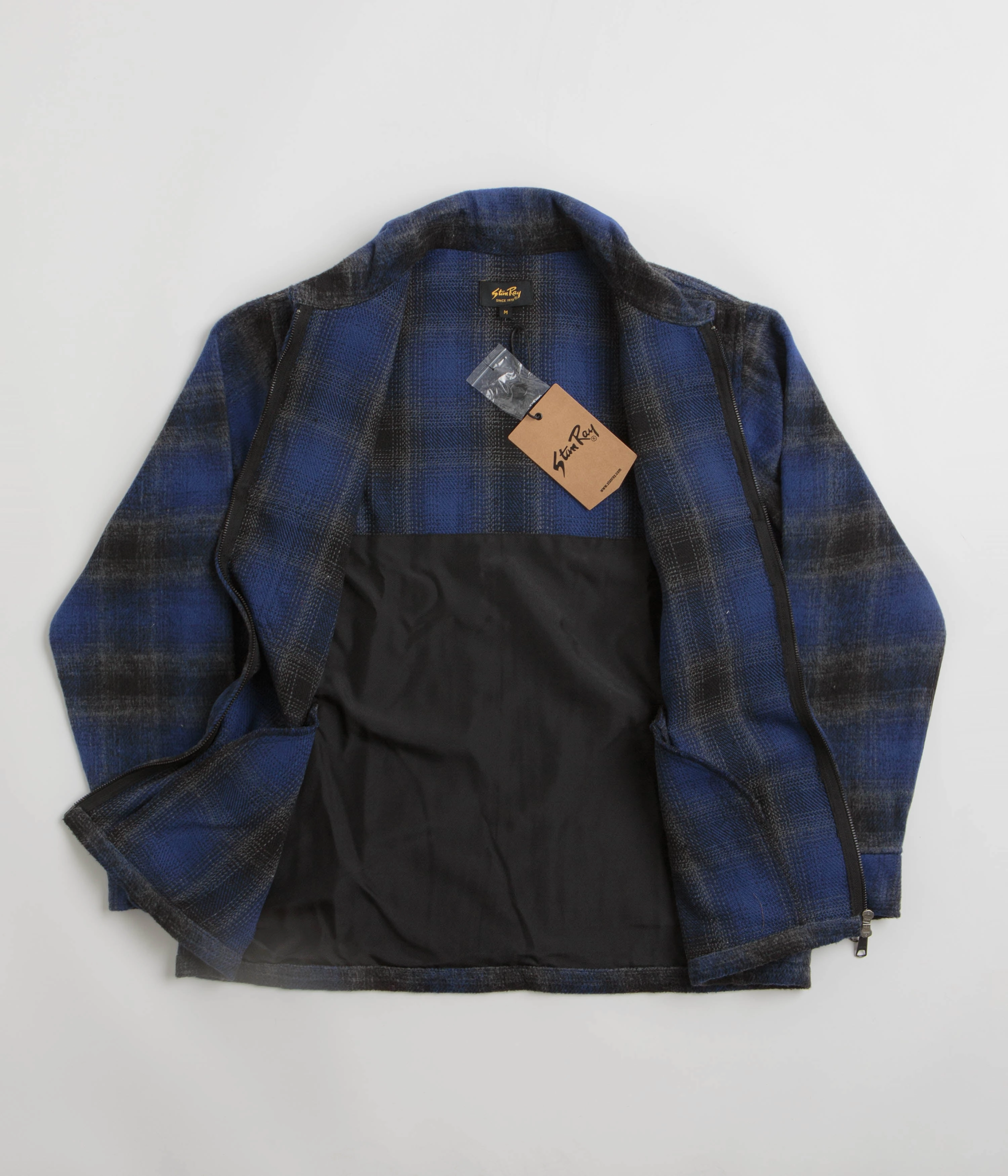 Contribute Soft Texture Stan Ray Mackinaw Jacket - Navy Plaid