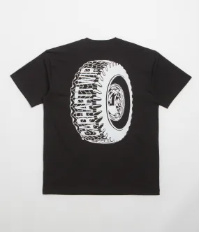 rhinestone Solid Color Carhartt Tire T-Shirt - Black