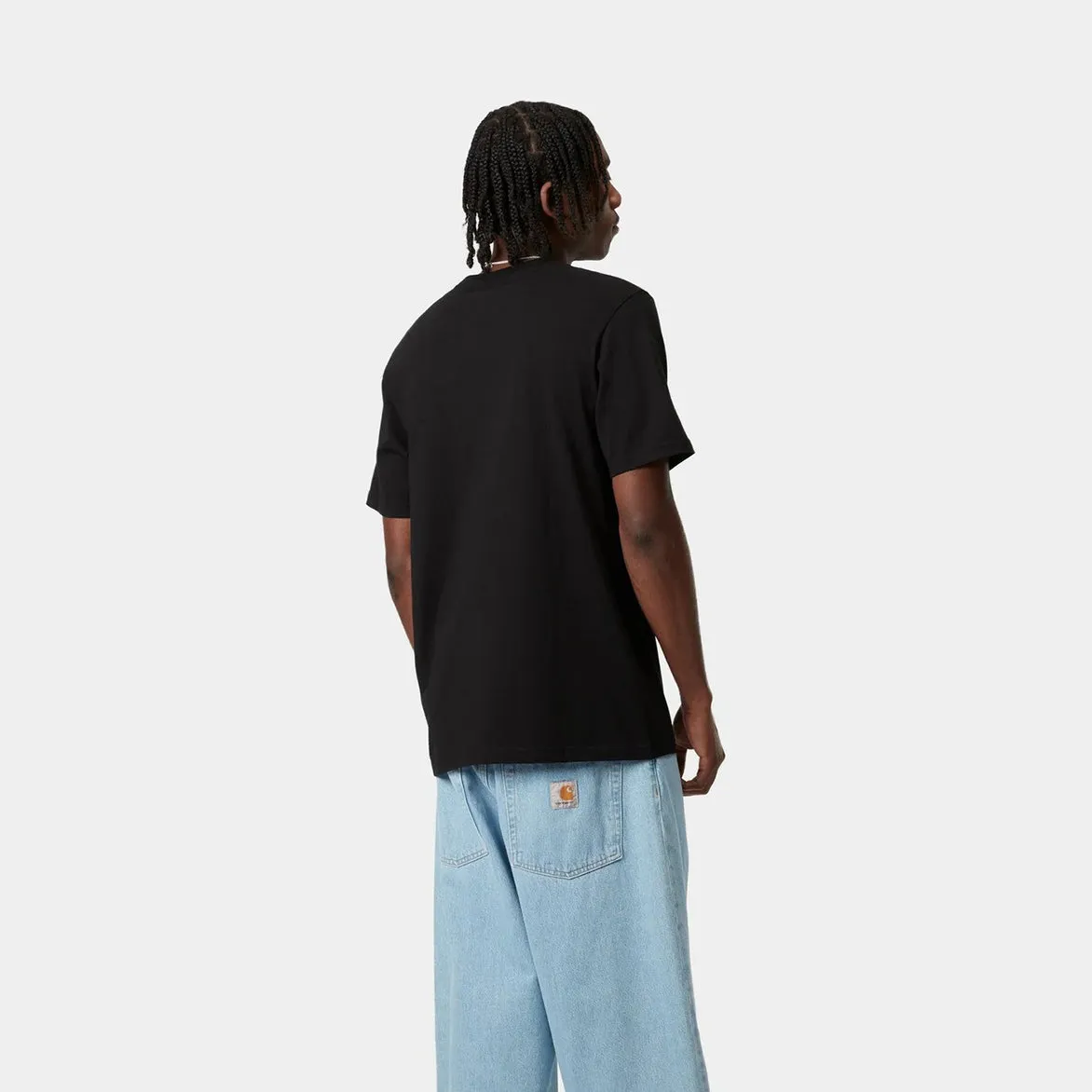 SS POCKET T-SHIRT - BLACK SmoothGripFastenings AntiPilling