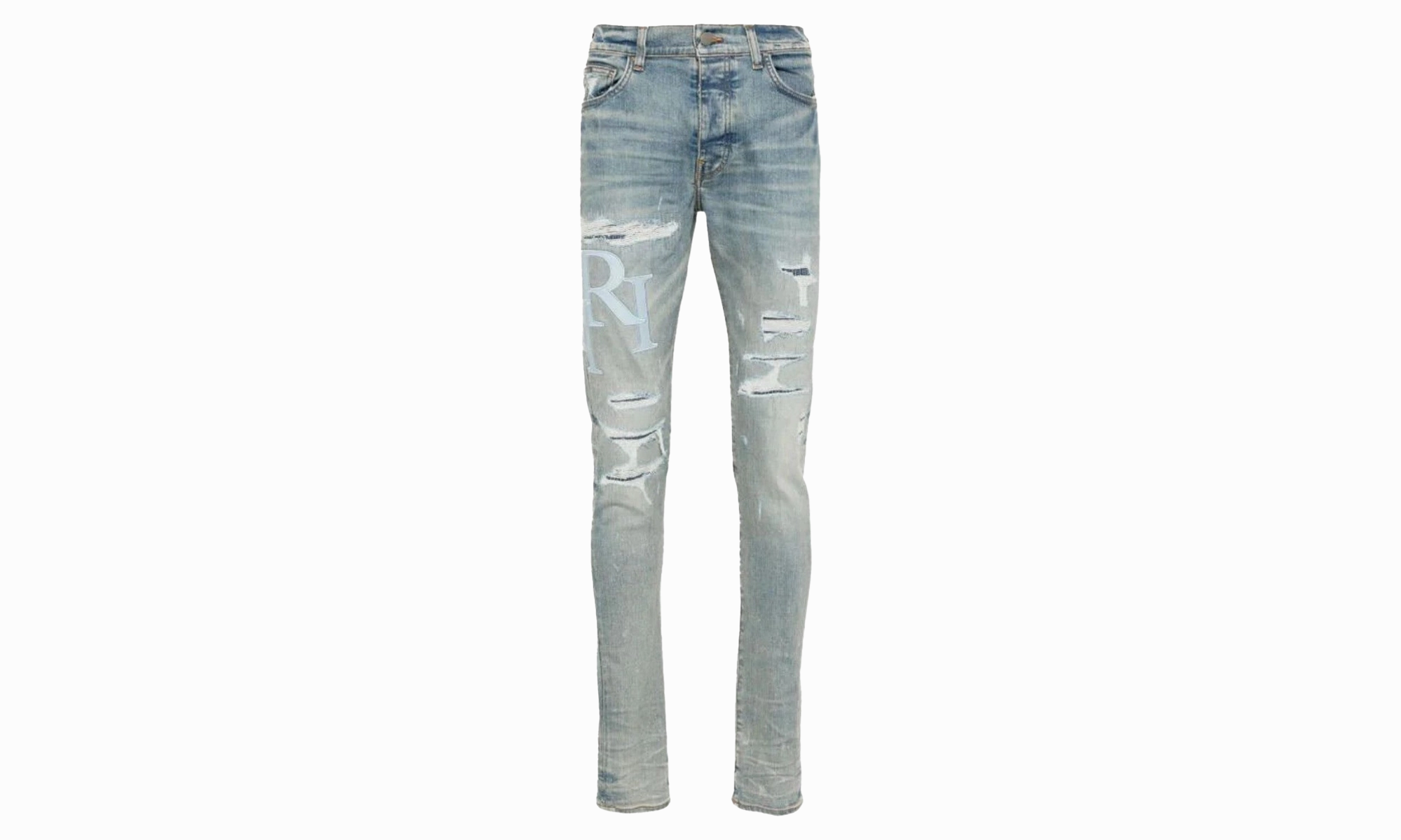 Staggered Logo Jeans Mens Style : Amdnsy1060 "CLAY INDIGO" Outfit Vibe Minimalist Style Family Style Comfy