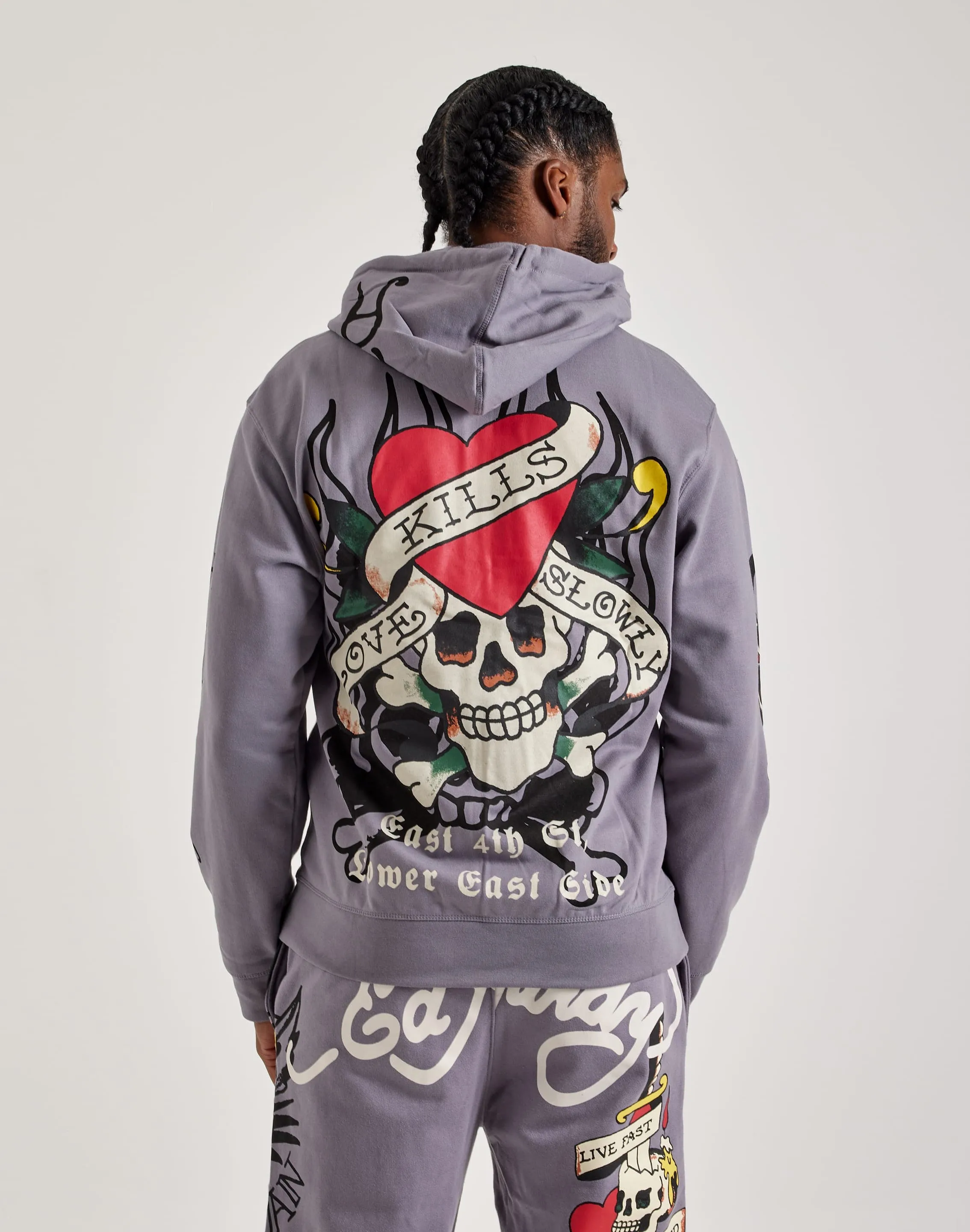 Virtual Mode ElasticCuffDesign Ed Hardy Skull Full-Zip Hoodie