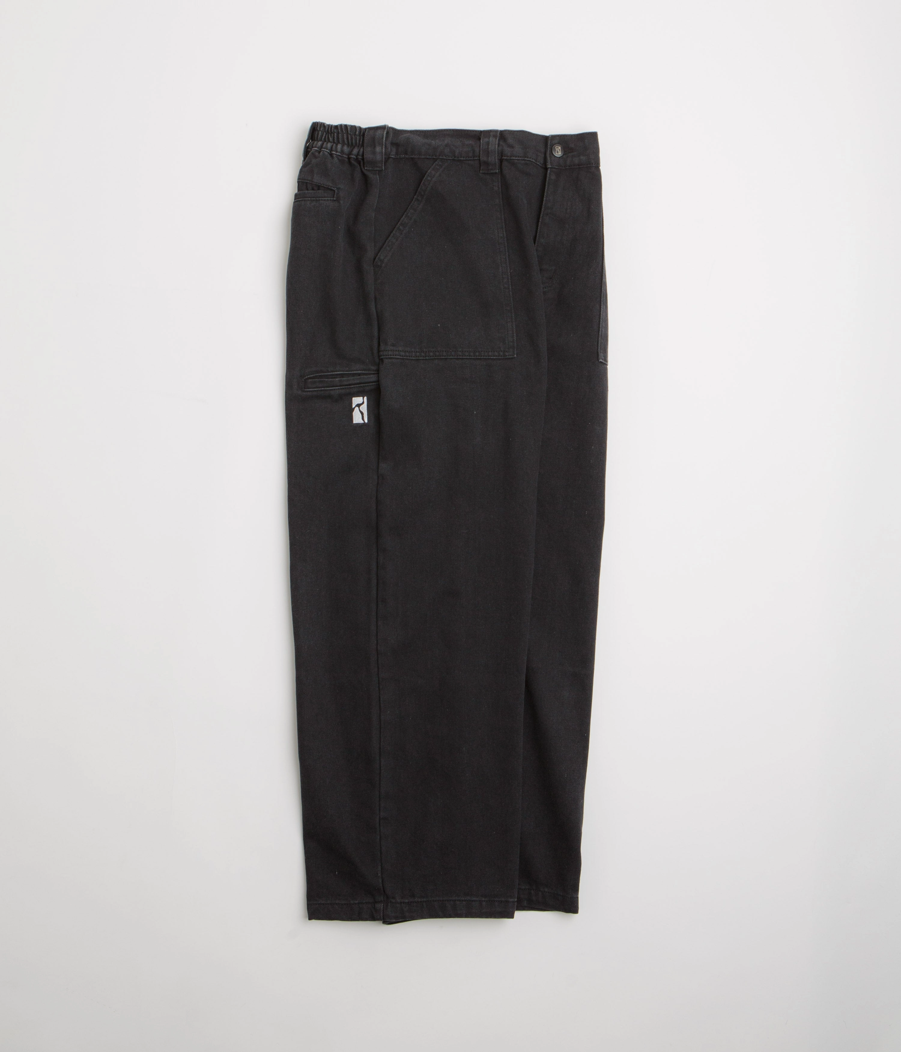 Poetic Collective Painter Pants - Black Denim Stretchy Waist Non Irritating Tags