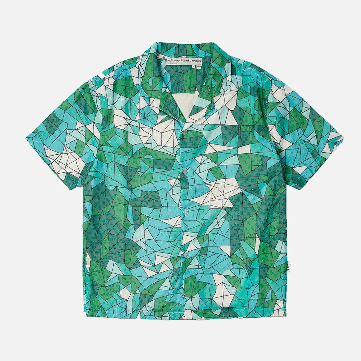 CompressionFreeCuffs EasyAdjustment STAINED GLASS COLLARED SHIRT - GREEN