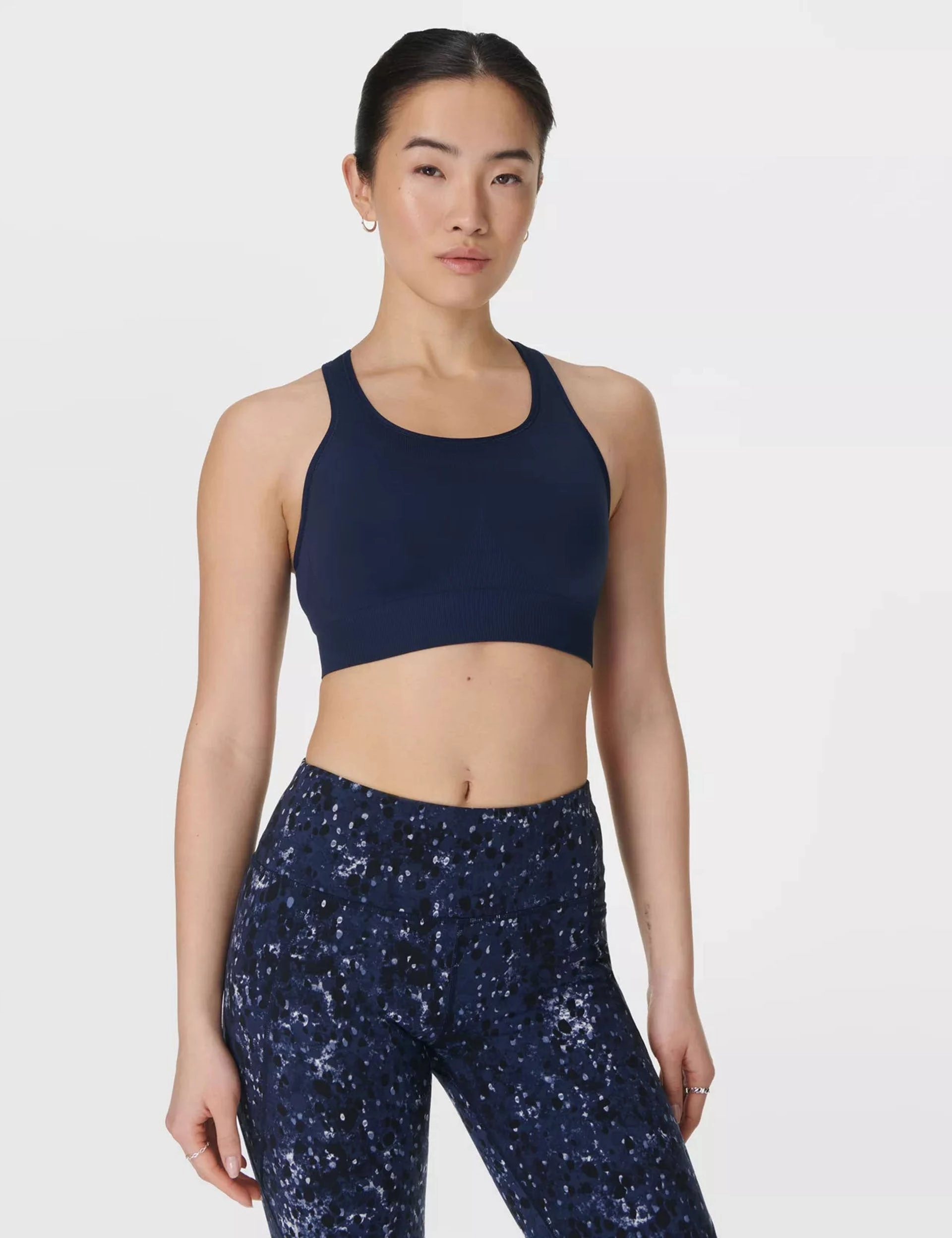 Stamina Seamless Sports Bra - Navy Blue High-quality Posture Enhancing Structure