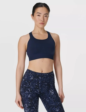 Stamina Seamless Sports Bra - Navy Blue High-quality Posture Enhancing Structure