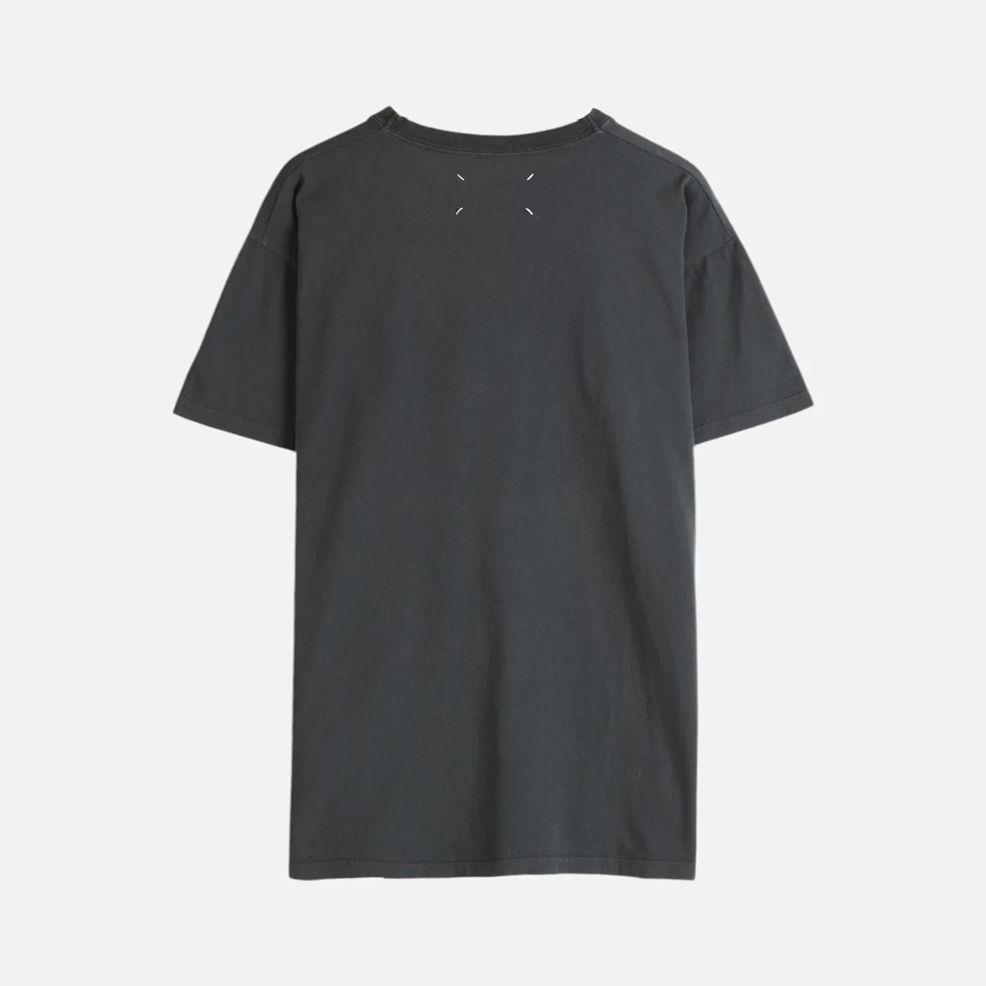 STAMP LOGO TEE - BLACK Linen Soul smooth zipper