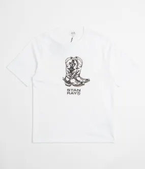 skating venue Boat Neck Stan Ray Boots T-Shirt - White