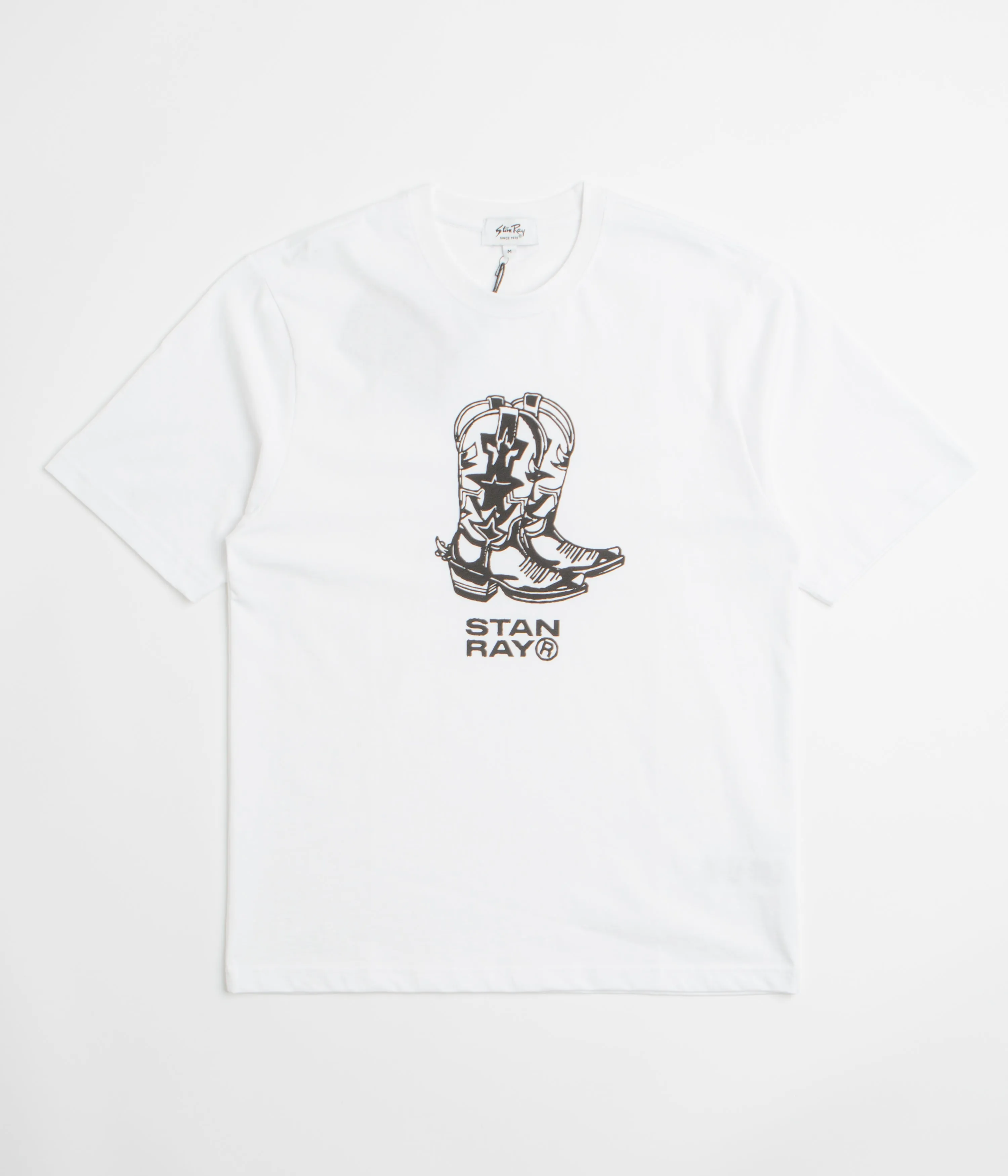 skating venue Boat Neck Stan Ray Boots T-Shirt - White
