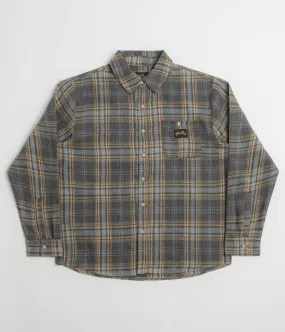 Stan Ray Flannel Shirt - Charcoal Plaid Pocket Detailing