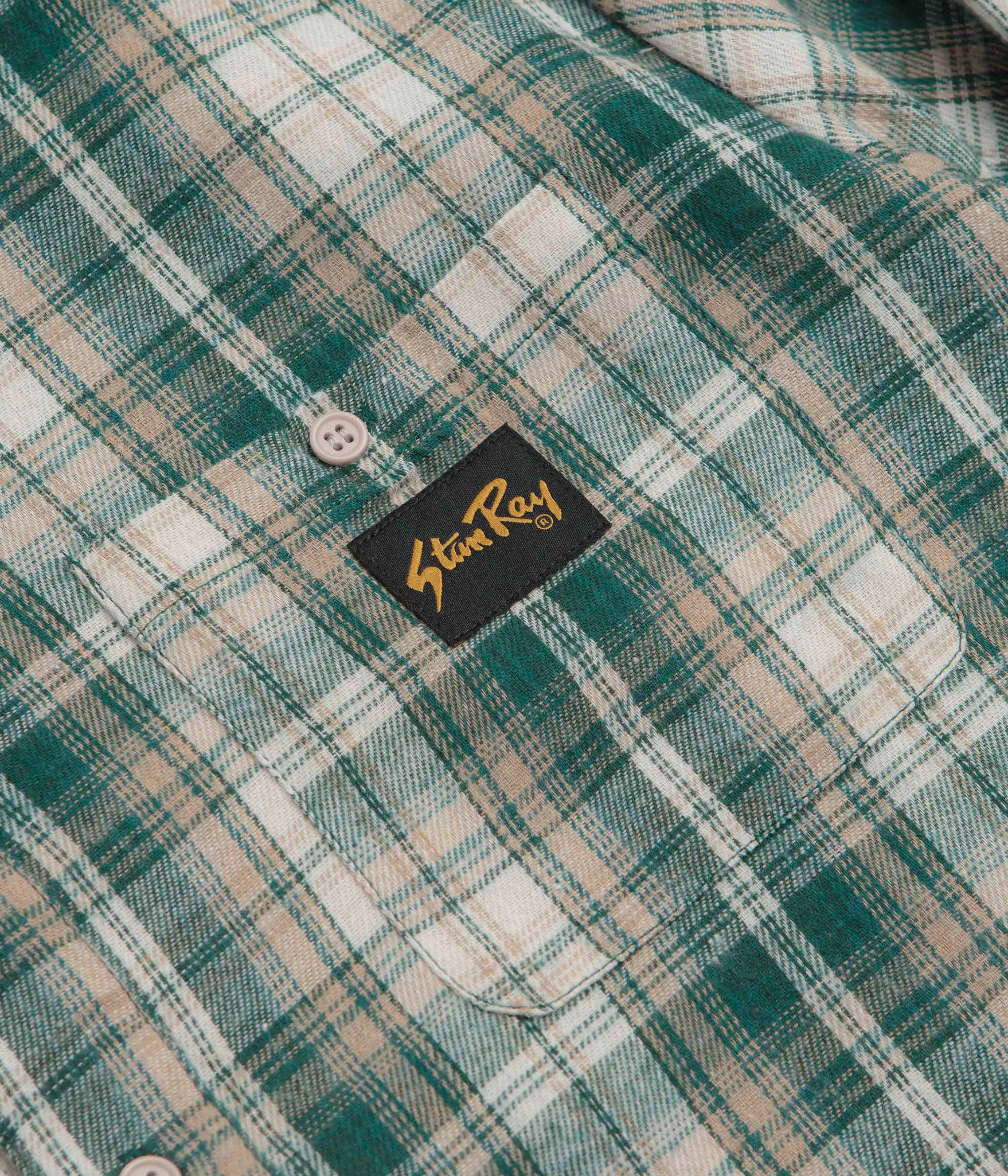 Stan Ray Flannel Shirt - Green Plaid Subtle pattern