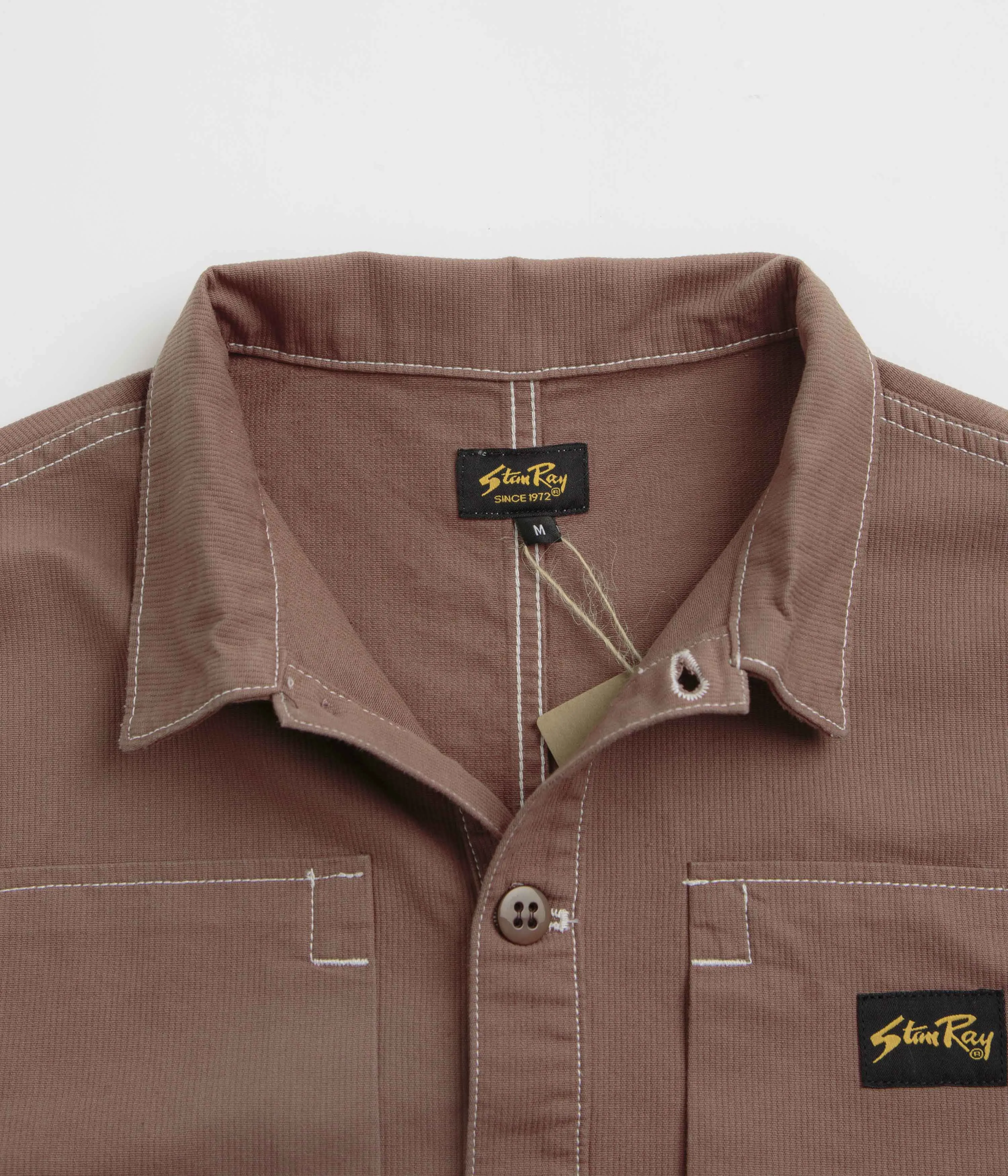 Unisex style Coffee Run Stan Ray Painters Pop Over Shirt - Acorn Bedford