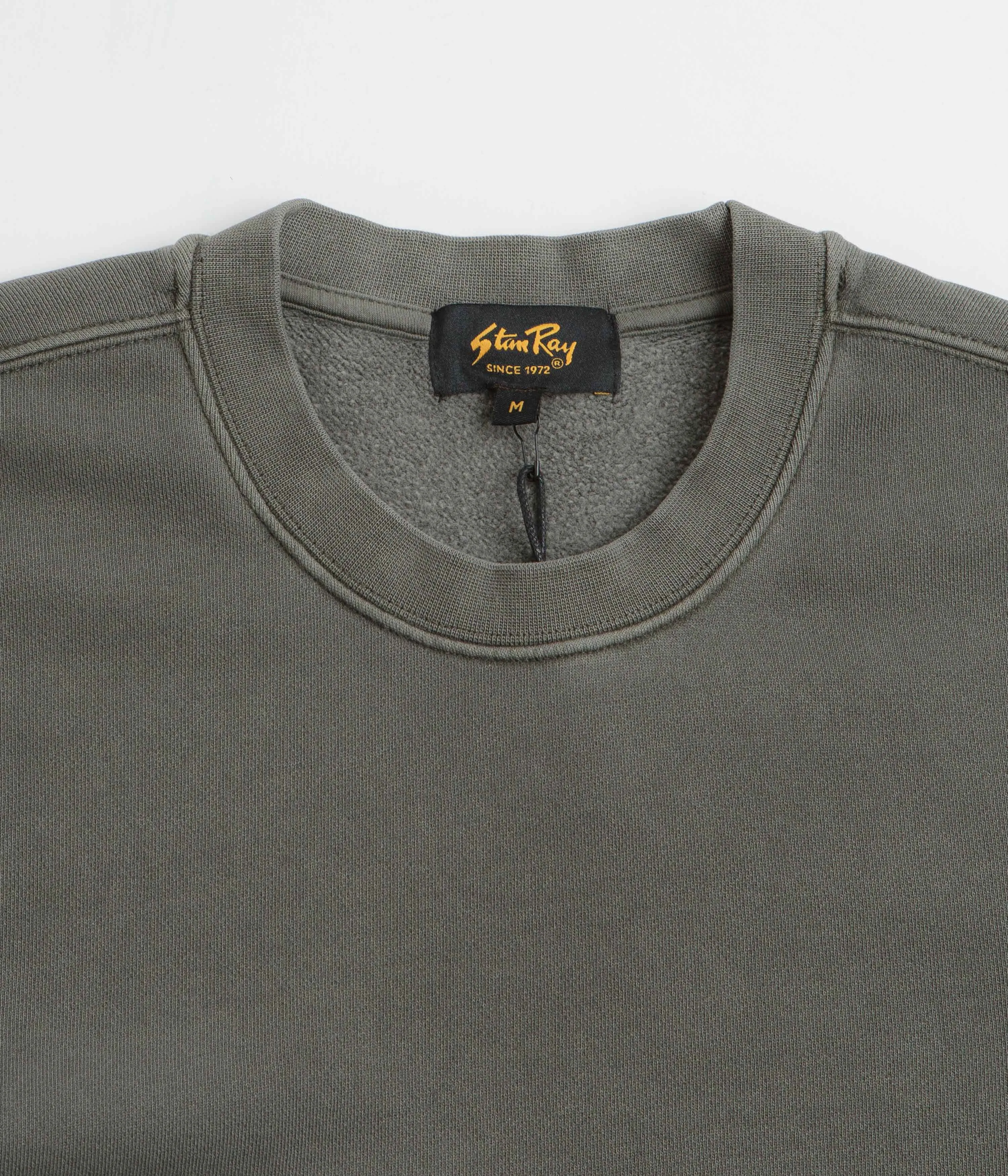 product development Stan Ray Patch Crewneck Sweatshirt - Washed Black