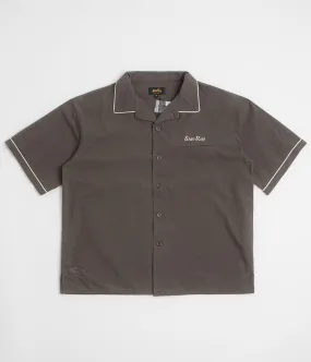 Anti Odor Treatment Matte Finish Stan Ray Short Sleeve Bowling Shirt - Black