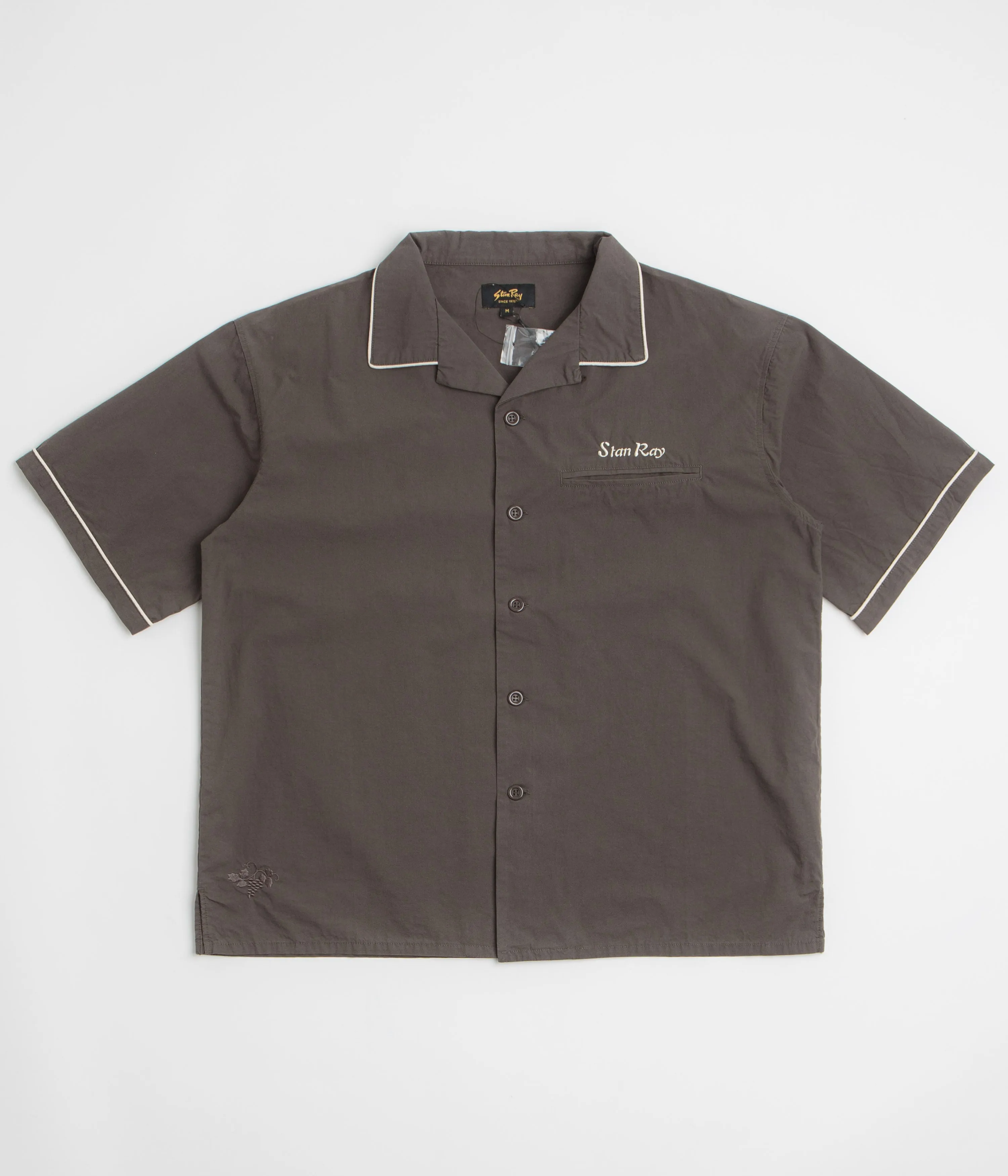 Anti Odor Treatment Matte Finish Stan Ray Short Sleeve Bowling Shirt - Black