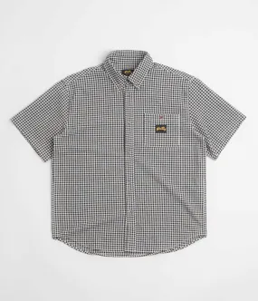 Stan Ray Short Sleeve Flannel Shirt - Shale Check Neutral Shade Fitted Silhouette