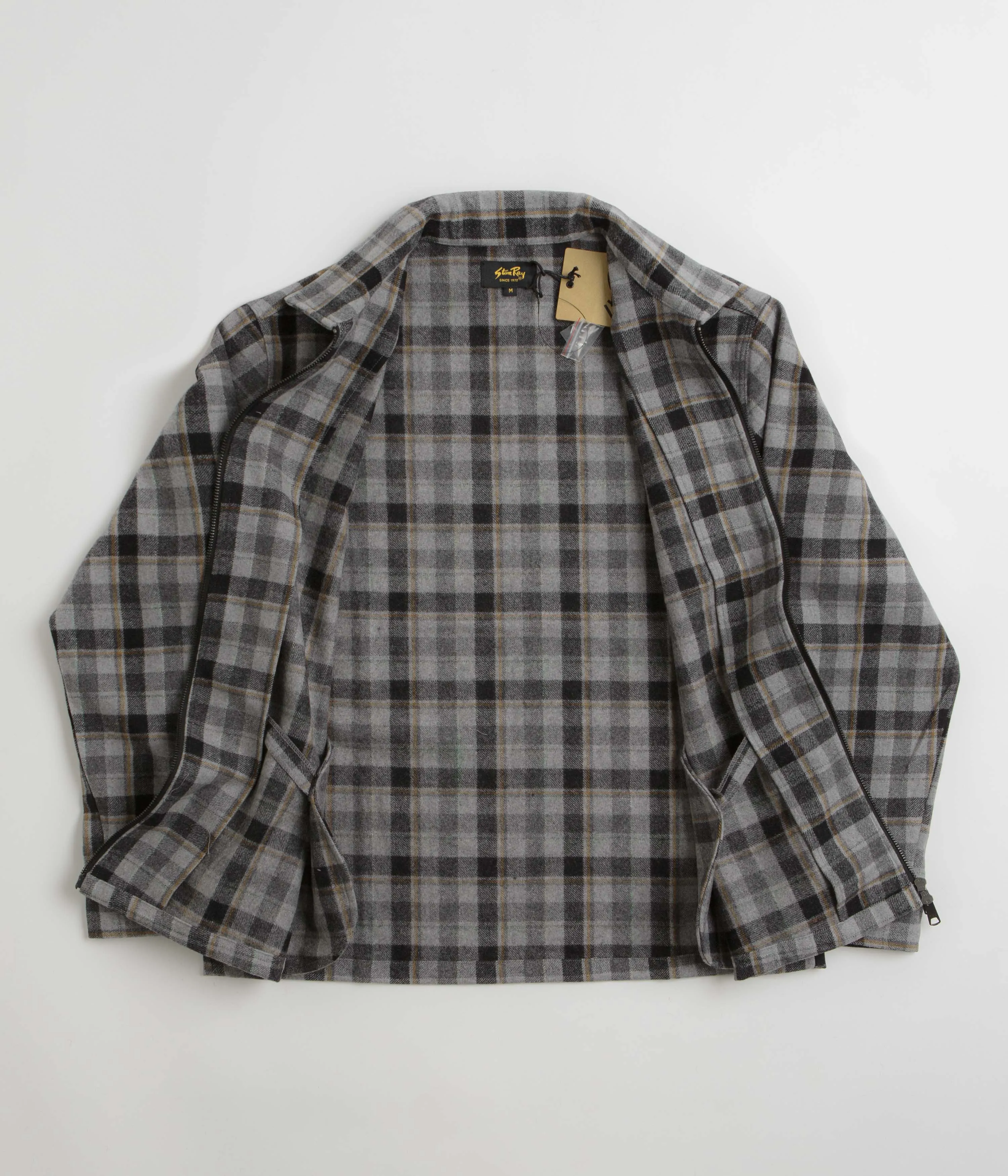 Stan Ray Zip Shirt - Charcoal Plaid Elegant Finish Seamless construction