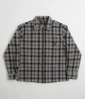 Stan Ray Zip Shirt - Charcoal Plaid Wrinkle Free Care Trendsetting Design