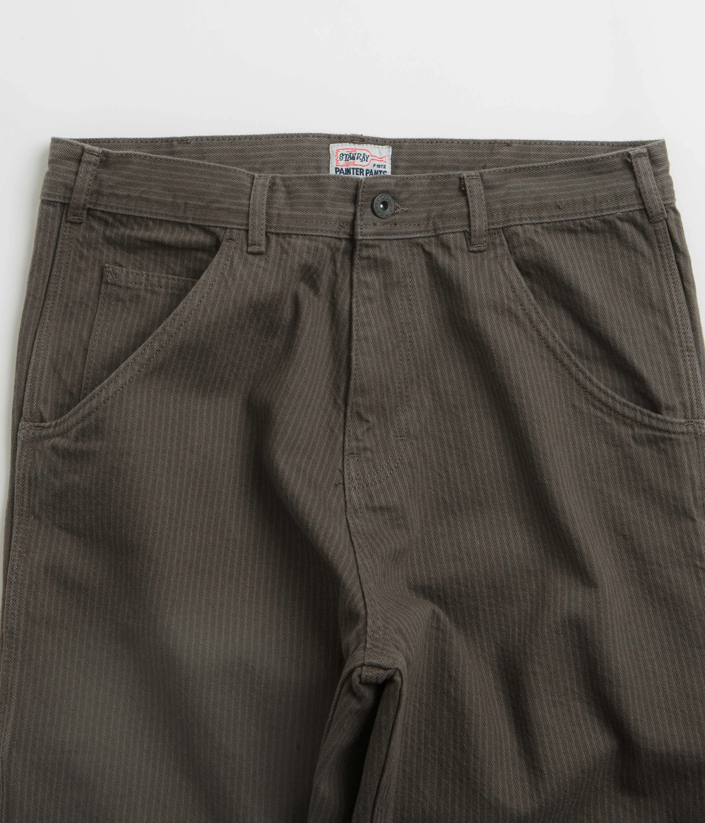 Stan Ray Big Job Painter Pants - Overdyed Black Hickory Quick Motion Lightweight Design