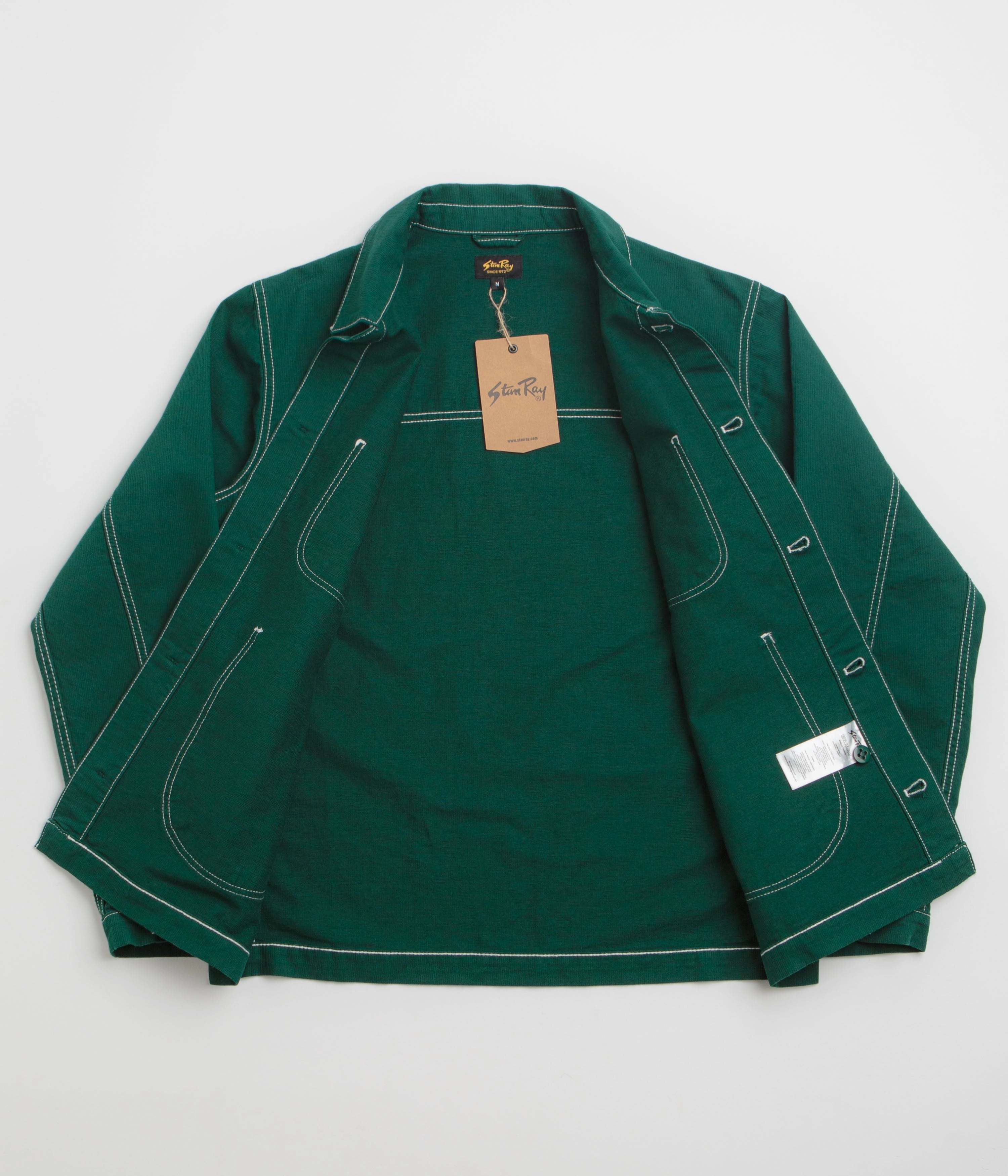 Stan Ray Coverall Jacket - Botanical Green Bedford Magnetic Closures