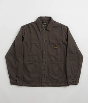 Warm Shield Stan Ray Coverall Jacket - Overdyed Charcoal Hickory
