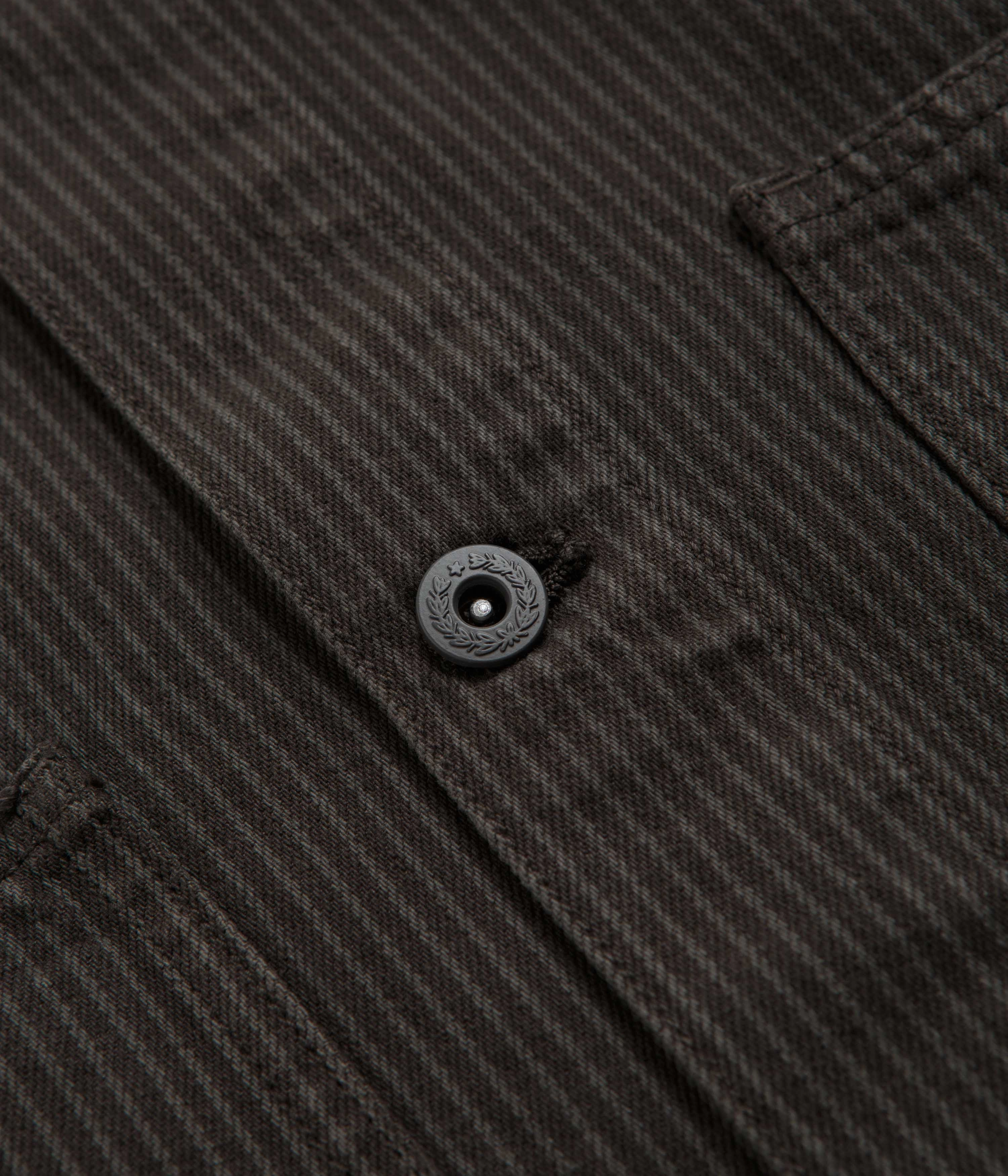 Stan Ray Coverall Jacket - Overdyed Charcoal Hickory Mittens