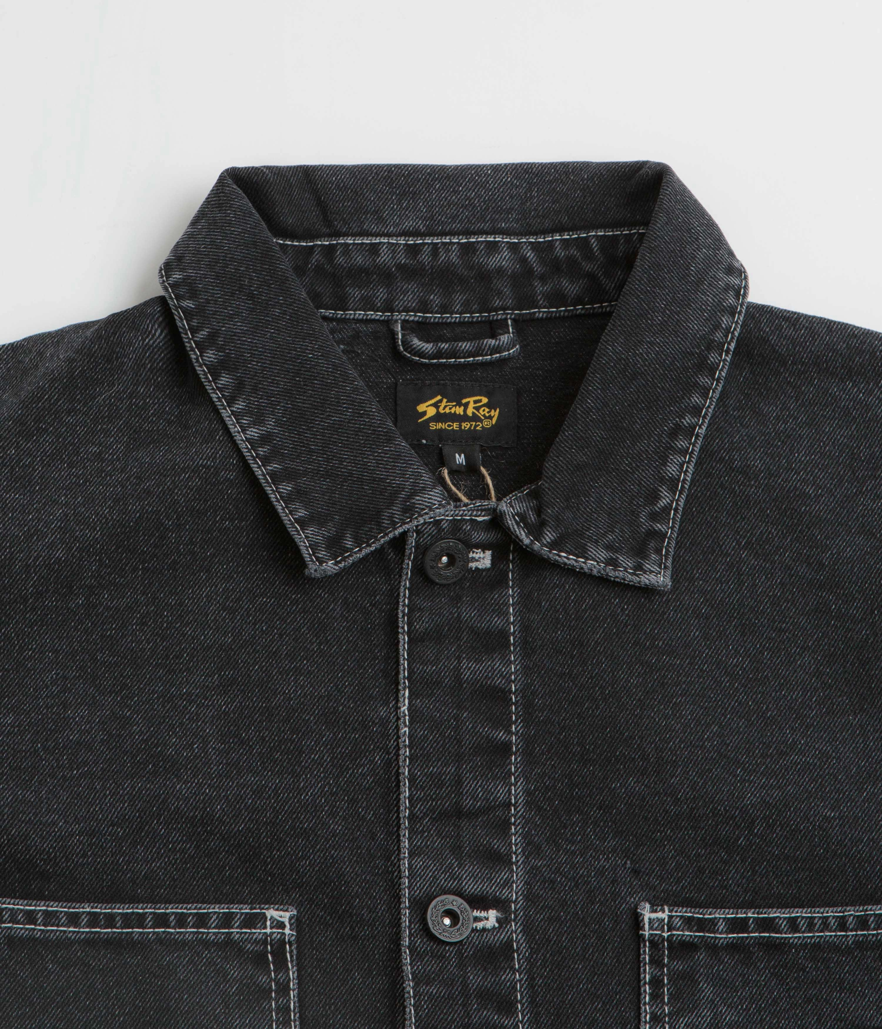 Advocate Compact Packability Stan Ray Coverall Jacket - Stonewashed Black Denim