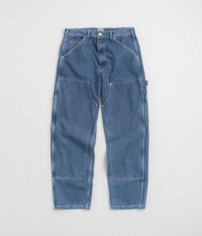 Eco Friendly Fabric Quick Access Zippers Stan Ray Double Knee Pants - Heavy Stone Wash Denim