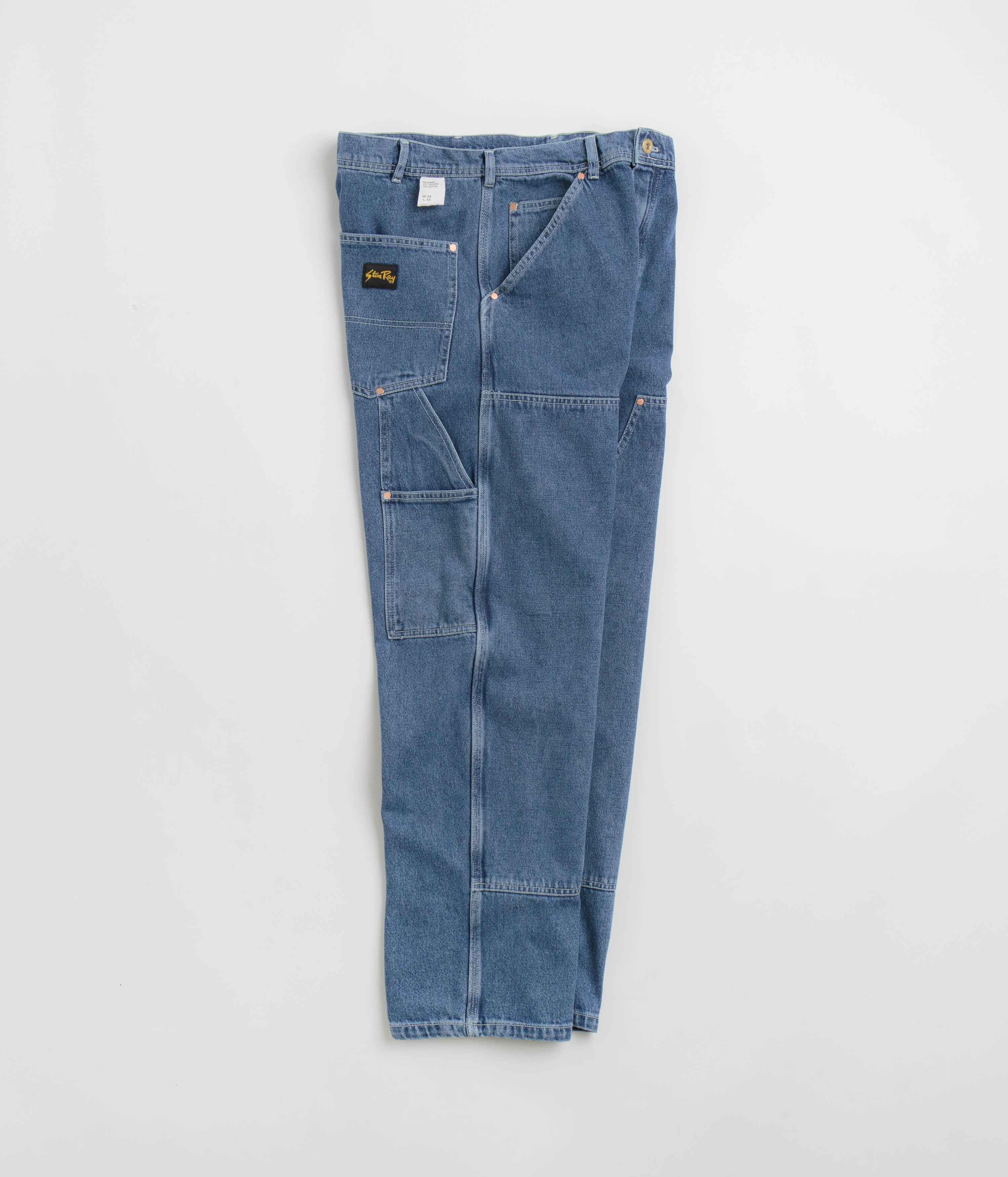 Sweat Resistant Stan Ray Double Knee Pants - Heavy Stone Wash Denim