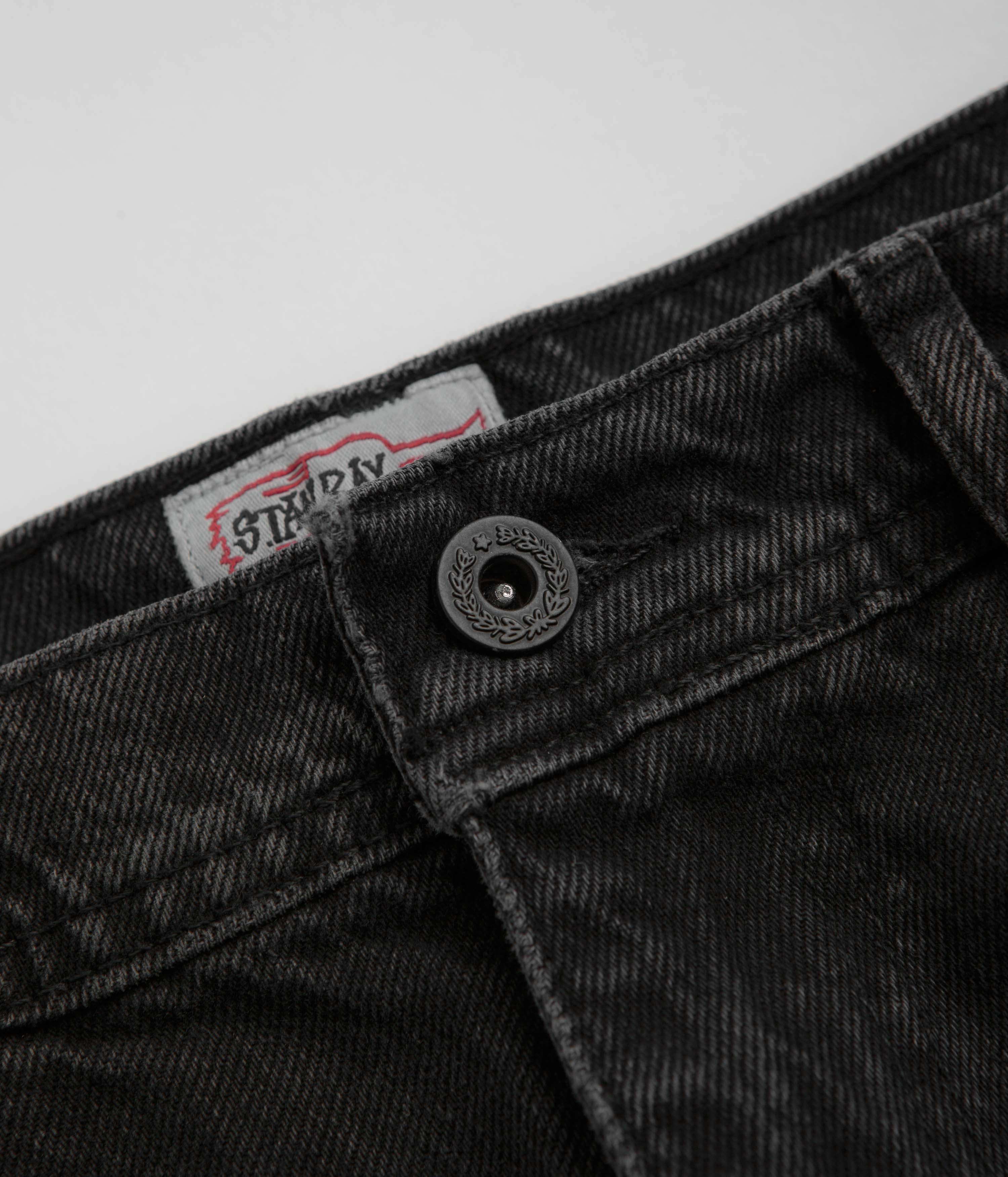Stan Ray OG Painter Pants - Stonewashed Black Denim Form Fitting Soft Touch