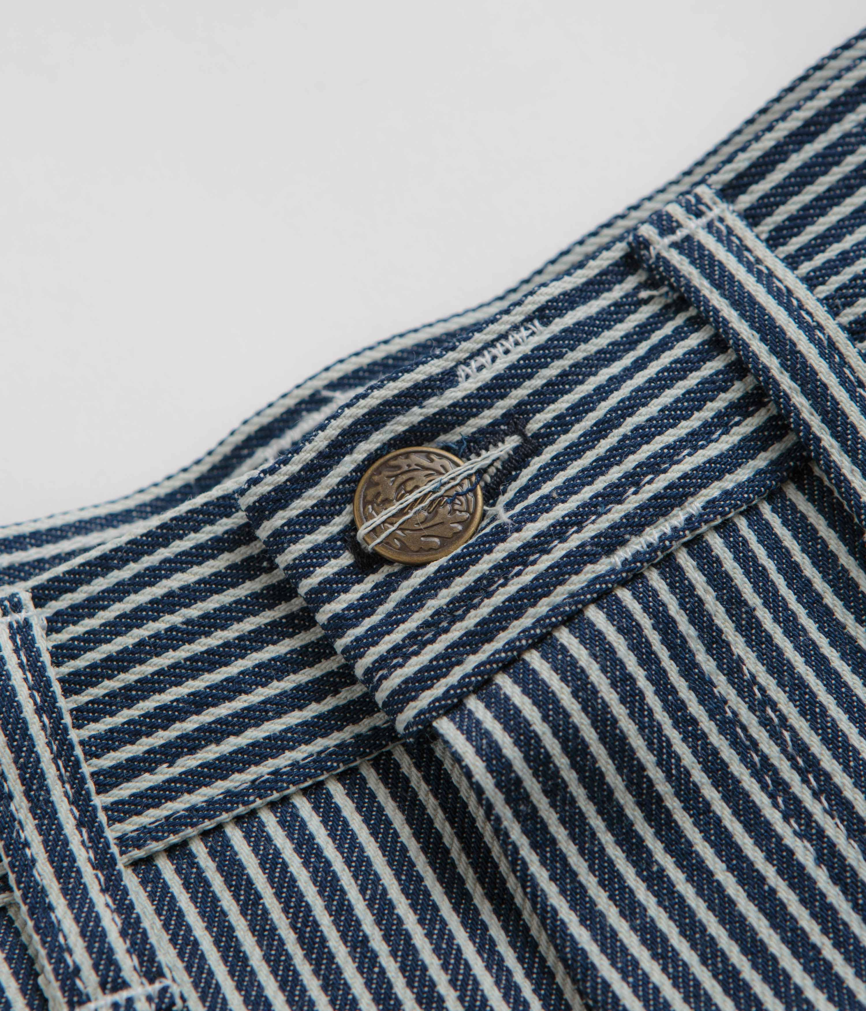 Frictionless Movement silk blend Stan Ray Painter Shorts - Hickory Stripe