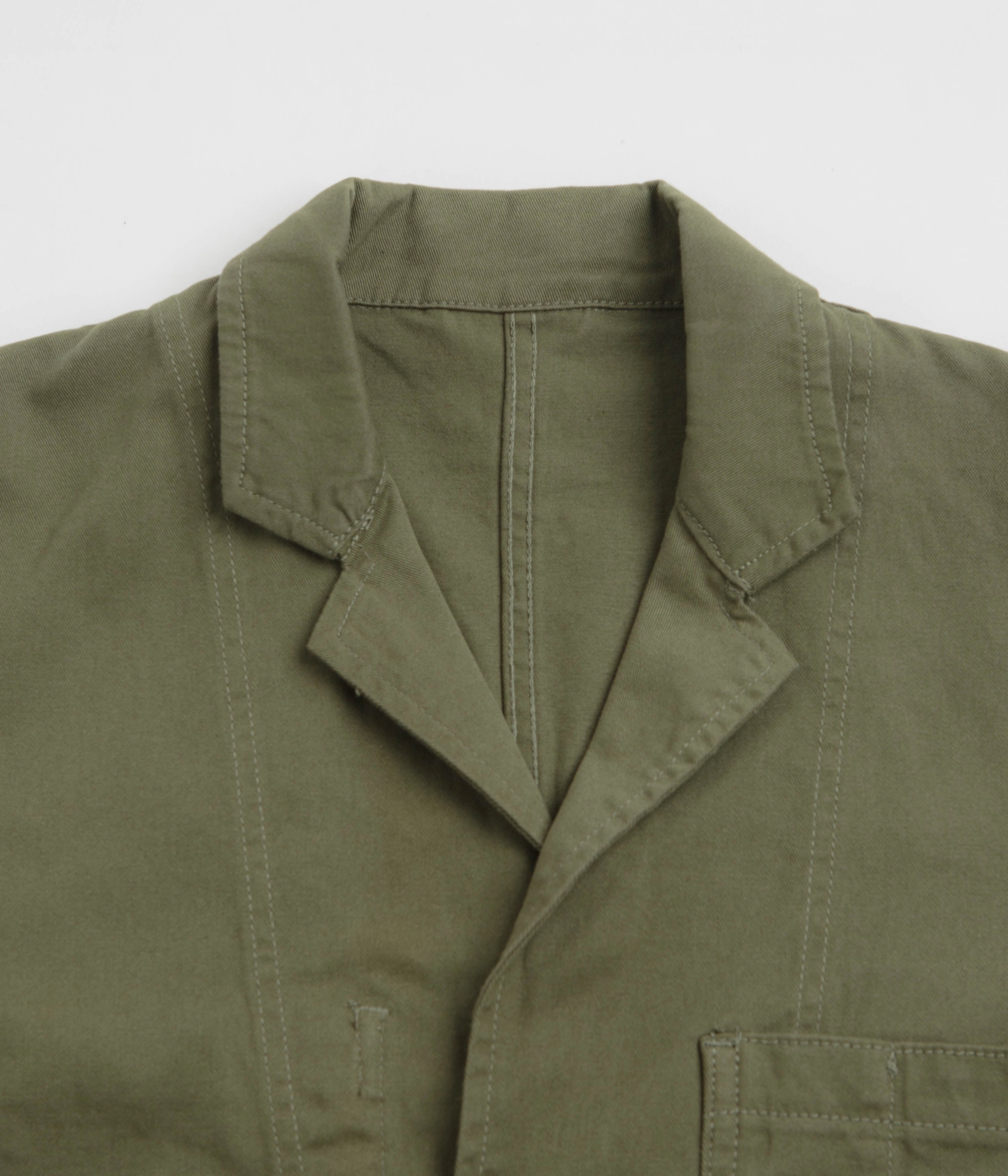 Service Works Drill Server Suit Jacket - Olive anti static Frictionless Cuffs