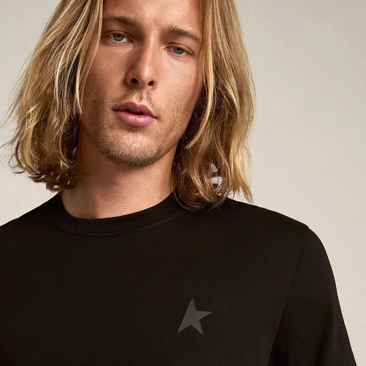 pack light STAR M`S REGULAR T-SHIRT - BLACK