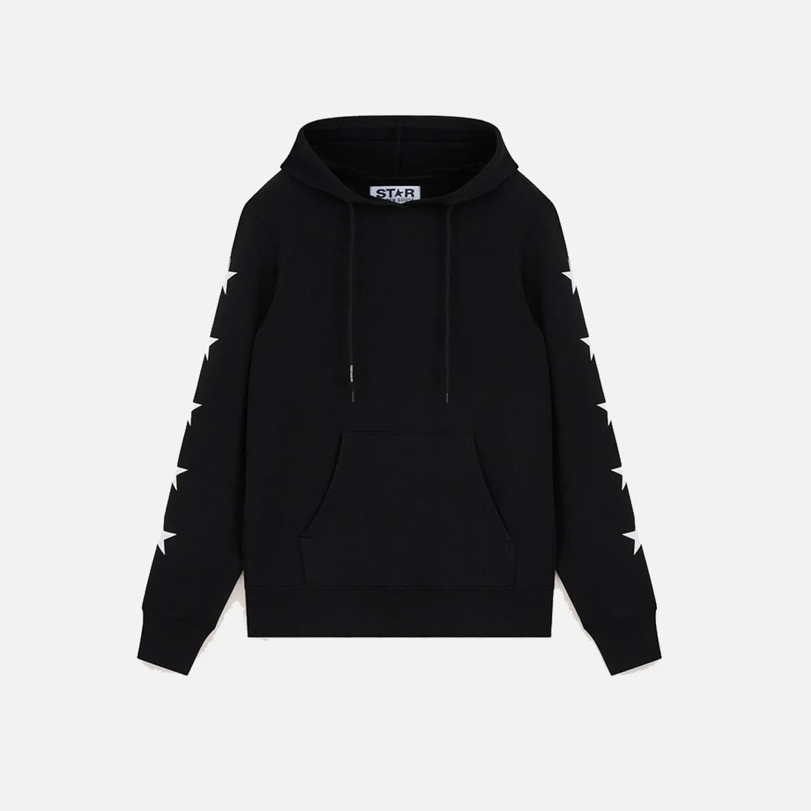 NonIrritating Seams casual fun STAR REGULAR HOODIE ALIGHIERO - BLACK